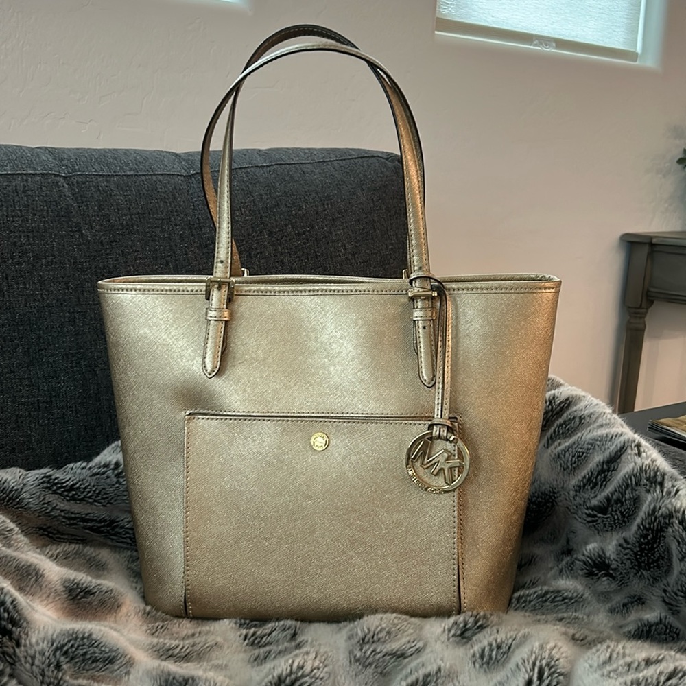 Michael Kors Gold Tote Bag